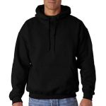 Unisex Hoodie Jumper Black - Image 4