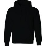 Unisex Hoodie Jumper Black - Image 2