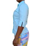 PEDO Womens 3/4 Sleeve Button Down Shirt Work Blouses - Image 7