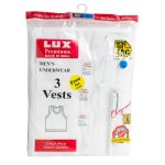 A doz(12 pieces) FoxLux Men's Cotton Vests - White - Image 3