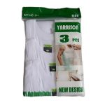 A dozen (12 Pieces ) Yarrison 3 Piece Pack Men's Pure Cotton Vests