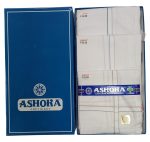 A dozen Ashoka Men's Cotton Handkerchief (multicolour) pack of 12