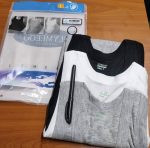 Flymeego 3 piece Pack Of Men's Cotton Vests- White, Grey And Black - Image 2